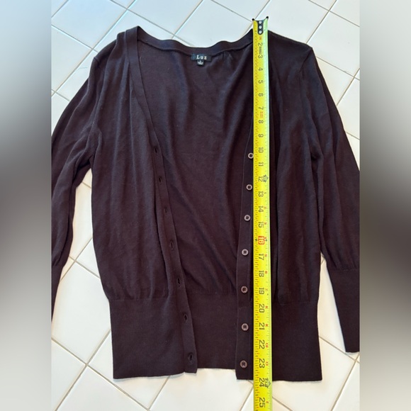 LUX Women's Black Cardigan - Picture 2 of 9